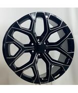 Chevy 22" Gloss Black Milled Snowflake Wheels 2000-2025 Silverado Tahoe Suburban - $1,058.31