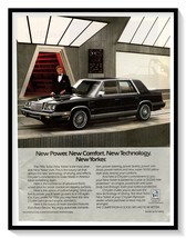 1986 Chrysler New Yorker Turbo Print Ad Vintage Magazine Car Advertiseme... - £7.72 GBP