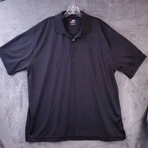 Top Flite Golf Shirt Men&#39;s XL Black Dry Fit Cool Lightweight TF - $12.57