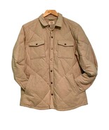 New Marine Layer Overshirt Quilted Jacket Beige Shacket Sz Medium Cotton... - $1,383.96 MXN