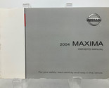 2004 Nissan Maxima Owners Manual Handbook OEM N02B04004 - $35.99