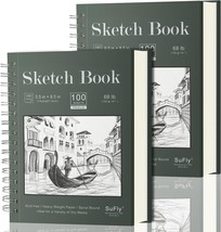 Sketch Book 5.5 X 8.5 Spiral Sketchbook Pack of 2 200 Sheets 68 lb 100gsm Acid F - £23.94 GBP