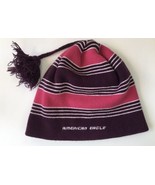 American Eagle Pink/Purple Tassel Pom-Pom Beanie Ski Hat Cap Womens Juniors - $9.99