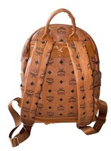 Authentic MCM Stark Studded Backpack Cognac Visetos Medium Brown image 3