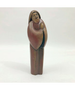 Modernist Praying Figurine Joseph Faux Wood 8x2.5x2.5 inches - $19.77