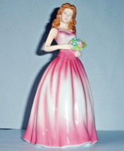 Royal Doulton Sandra Figurine 2007 Pretty Ladies in Pink with Flowers HN5020 New - $198.90