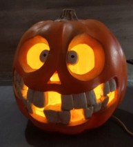 Jack-O-Lantern Foam Pumpkin Light Up Eyes Teeth Vtg 1995 Trendmasters Halloween - £37.05 GBP