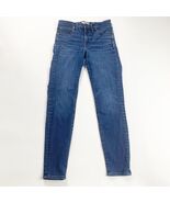 Madewell Womens Skinny Jeans Dark Blue 28 Skinny 9" High Rise Denim - $16.53