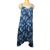 Ekouaer Womens XXL Midi Dress Stretch Hi-low Tropical Leaf Beach Cover U... - $15.17