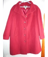 Brick Red Woman&#39;s Wool blend Lined Coat Size 20P Mark Reed - $119.98