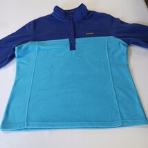 Columbia AL1302 Women's Blue Pullover Fleece Sweater 1/4 Snap Button Size 2XL  image 11