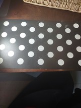 Black And White Polka Dot Pet Mat Damaged - $5.82