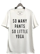 Lotus Fashion Collection women&#39;s so little yoga graphic tee in White - $34.00