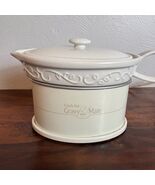 Crock-Pot Gravy Mate Electric Warmer SCVG600 Cream Ceramic Sauce Boat Lid - $32.67