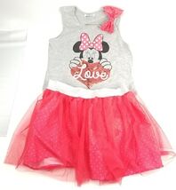 Minnie Mouse Love Disney Inspired 2 Piece Outfit Dress and Sleeveless To... - $14.89