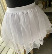 Blanco Capas Disfraz Tutú Minifalda Enaguas Ángel Fairy Mujer TALLA S/M - £10.40 GBP