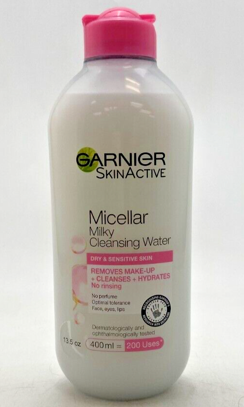 Garnier Micellar Milky Cleansing Water For Dry & Sensitive Skin 13.5 oz / 400 ml - $16.90