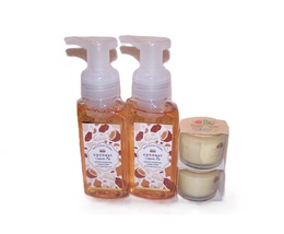 Bath &amp; Body Works Coconut Cream Pie Foaming Soap w Christmas Cookie Candle - £23.88 GBP