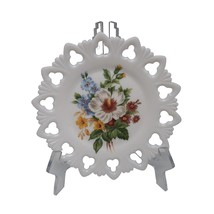 1950&#39;s Kemple Milk Glass Plate with Open Lace Shell Border - £14.69 GBP