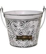 8&quot; Floral w/Handle - Rustic White - $537.99 MXN