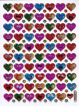 A400 Heart Love Kids Kindergarten Sticker Decal Size 13x10 cm / 5x4 inch Glitter - £1.99 GBP
