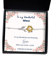 To my Niece, when you smile, I smile - Sunflower Bracelet. Model 64037  - £31.65 GBP