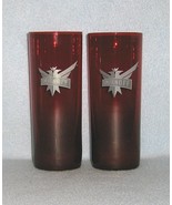 Smirnoff Vonpok 2 Tall Ruby Red Bar Glasses 10oz - $20.56 CAD