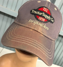 Tractor Supply Company Well Worn Discolored Adjustable Baseball Hat Cap - £13.86 GBP