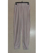 NEW BOYS Wilson WHITE W/ RED PINSTRIPE KNIT BASEBALL UNIFORM PANTS   SIZE S - $23.33