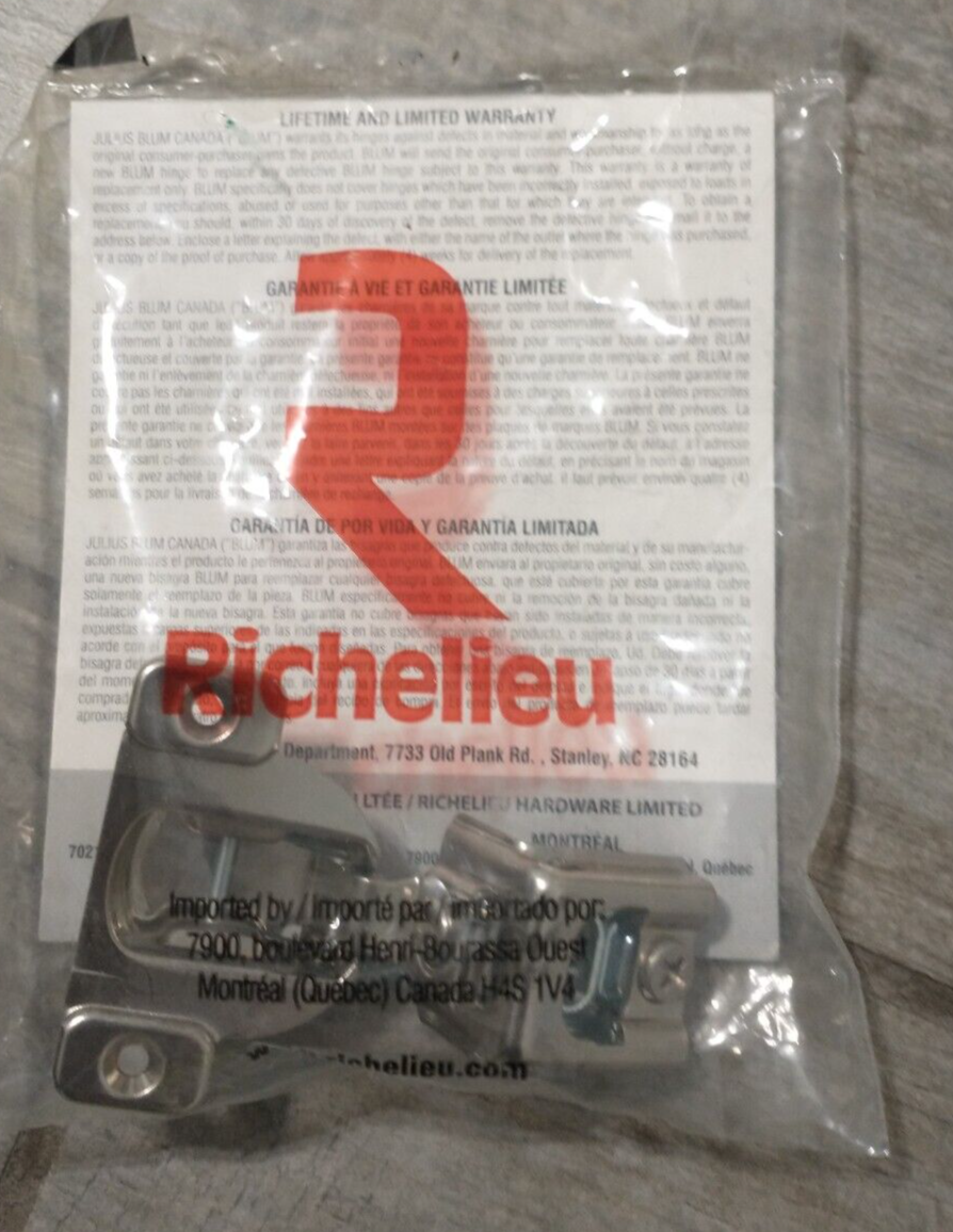 Richelieu 1-1/4&quot; Inset Overlay Cabinet Hinge Nickel - $4.94