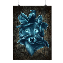 Wolf Spirit Ghost Animal  Matte/Glossy Poster A0 A1 A2 A3 A4 | Wellcoda - £6.32 GBP+