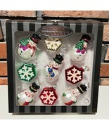 Celebrations By Radko Snowman Snowflakes Glass Ornaments Christmas - £15.53 GBP