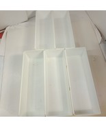 Vintage Rubbermaid Drawer Organizer set 5 JB1-2915 white plastic bins co... - $48.86 CAD
