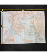 NGS Vintage 1958 Greece and the Aegean Topographic Map - £19.65 GBP
