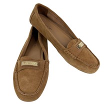 Tahari Marilu Driving Loafers Suede Leather 7.5 Tan Rubber Sole - £27.53 GBP