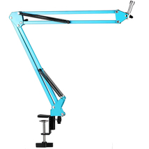 5Core Microphone Mic Suspension Boom Scissor Arm Desk Stand Mount Holder Blue - £11.35 GBP