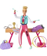 Barbie Gymnastics Playset with Doll and 15+ Accessories, Twirling Gymnas... - £25.80 GBP