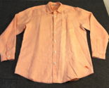 Tommy Bahama Relax Hawaiian Linen Button Down Shirt Orange Men&#39;s Size XL... - £19.37 GBP