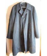 Vintage Men&#39;s Blue 42R Zip in Liner / Lined Mens Trench Coat Overcoat JC... - $119.98