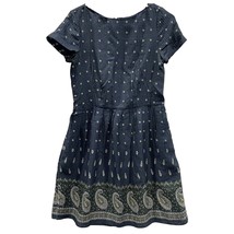Madewell A-Line Dress Blue Floral Silk Blend Fit Flare Natural Waist Wom... - £23.34 GBP