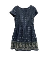 Madewell A-Line Dress Blue Floral Silk Blend Fit Flare Natural Waist Wom... - $564.31 MXN
