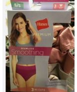 New Hanes 3-PACK Premium Sz 5 / S Body Toner Smoothing Tagless Hi-Cuts P... - $12.32 CAD