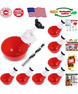 8-Pack Automatic Chicken Waterer Cups - Easy DIY Poultry Hydration Solution - $18.59 CAD
