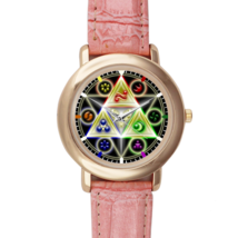 New MLegend Of Zelda Triforce Pink Leather Watch - £15.97 GBP