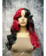 Dark Red Black Jester Wig Assassin Evil Joker Harley Quinn Circus Clown ... - $552.39 MXN