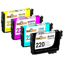 Remanufactured Epson 220XL High Yield Ink Cartridge 4-Piece Combo Pack - $18.95
