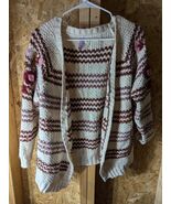alya youth small size crochet wrap around cotton sweater - €19,59 EUR