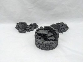 Lot Of (3) Miniature Wargame Brick Ruins Scenery Terrain 2-3&quot; - $14.85