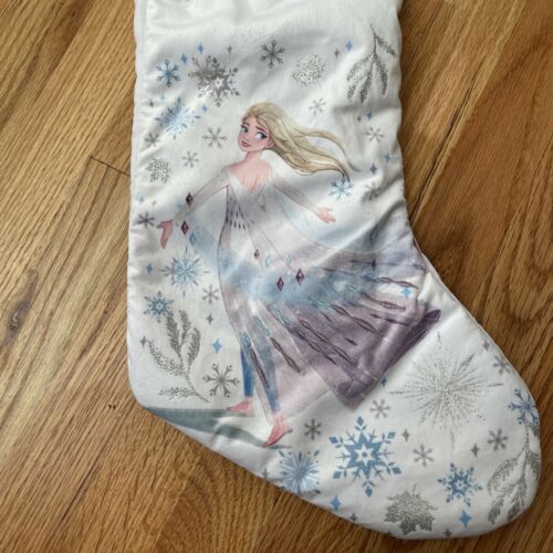 Primary image for Disney 21 in Frozen Elsa Christmas Stocking with Pom Pom NWT