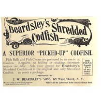 Beardsley&#39;s Shredded Cod Fish 1894 Advertisement Victorian Superior ADBN1oo - $14.99